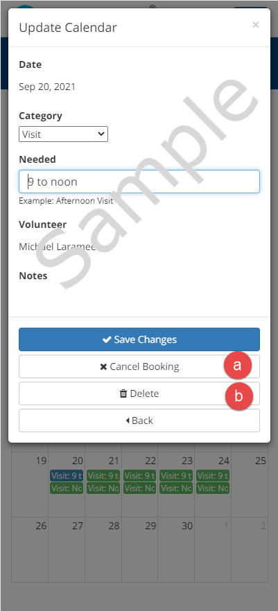 Meal Train Plus remove dates